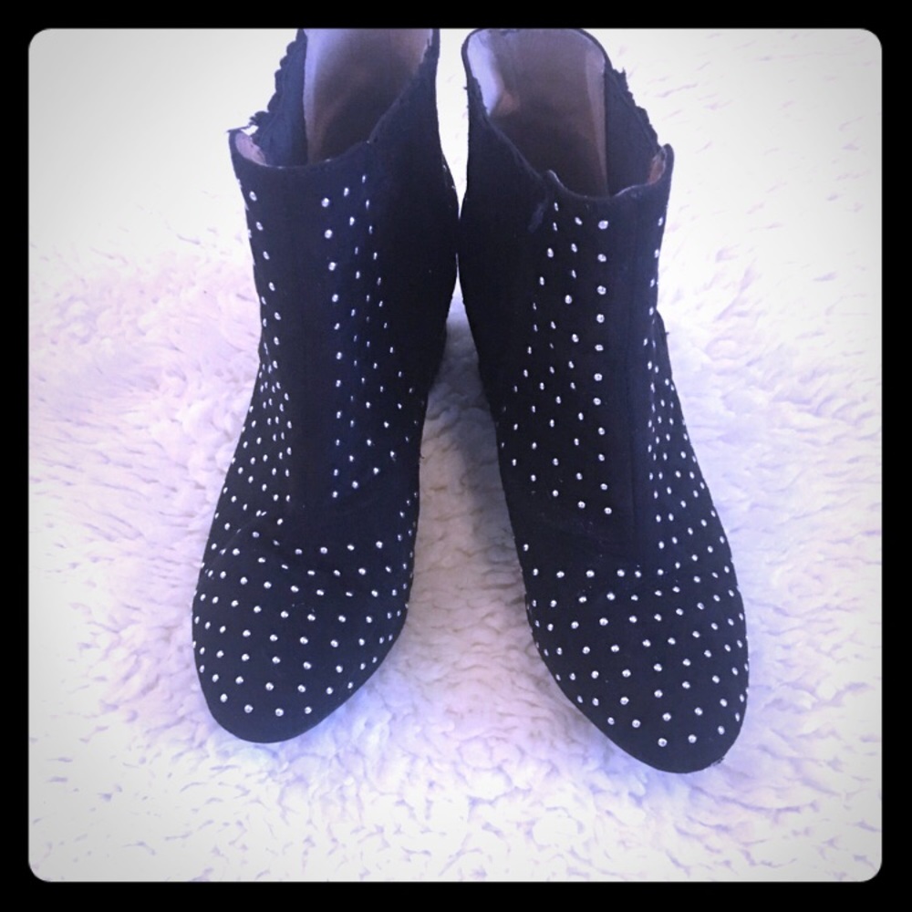 Studded ankle booties